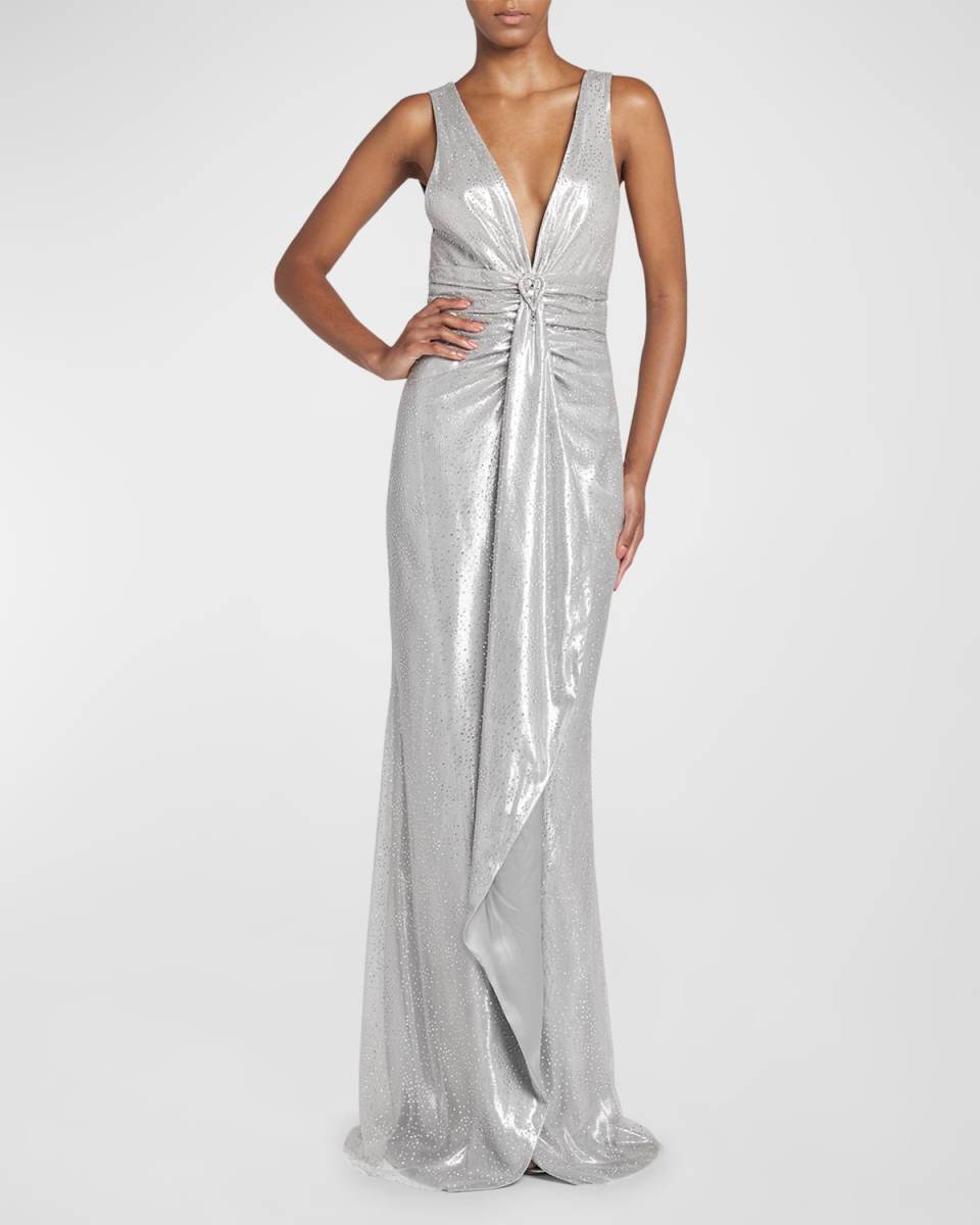 Mousseline Miroir Gown with Crystal Detail